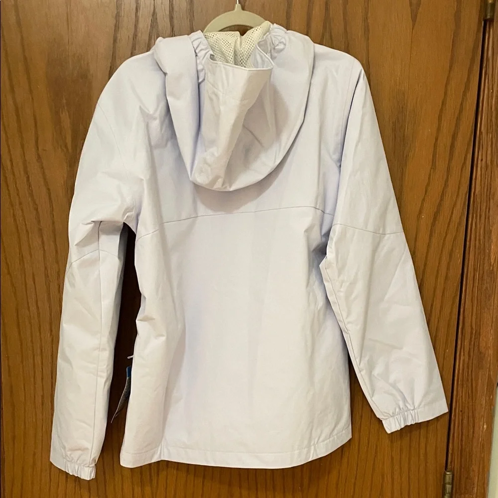 COLUMBIA NWT Girls Size 10/12 Light Purple Lavender Lined Jacket Raincoat - Picture 9 of 12